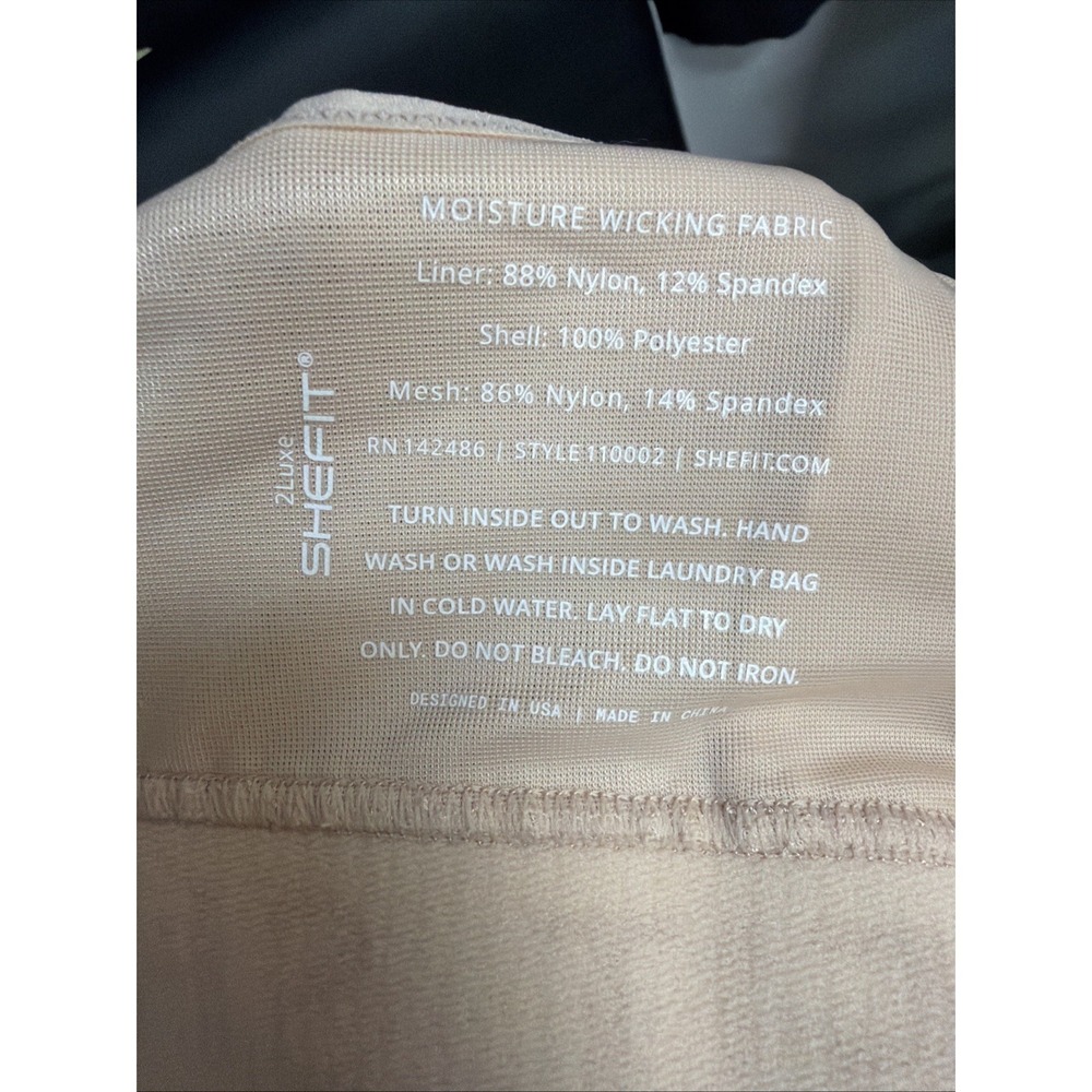 SHEFIT Cream Front Zip High Impact Ultimate Sports Bra Size 2 Luxe - Picture 9 of 9